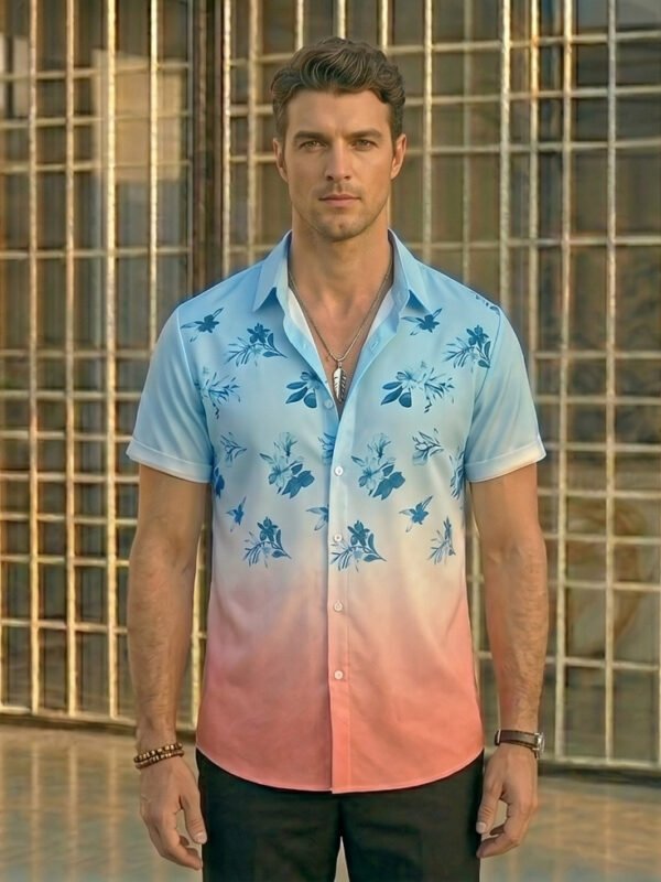 Floral Ombré Resort Shirt