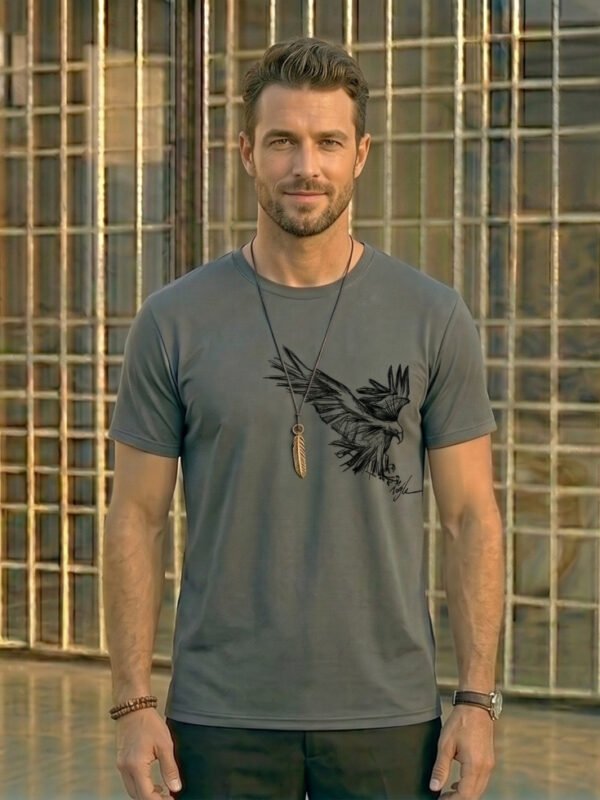 Graphic Eagle Sketch Crewneck T-Shirt
