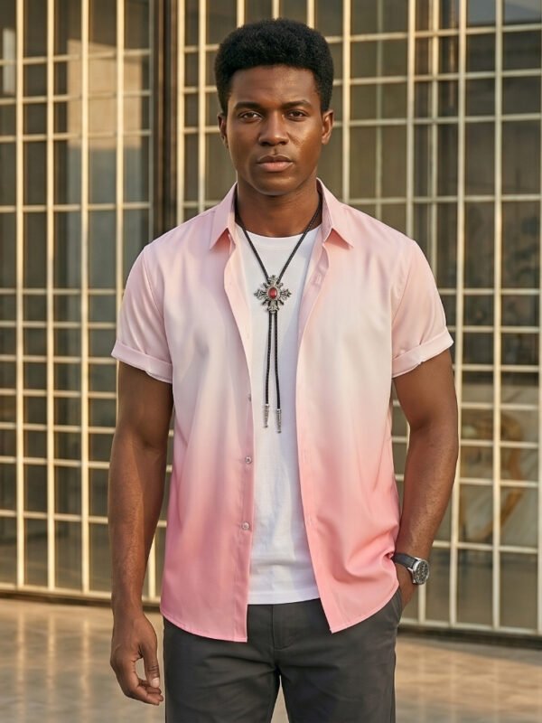 Pink Ombré Layering Shirt